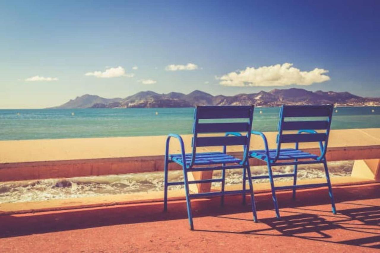 Cannes Plage 2Mn/45M2/Vue Mer/Inernet/Clim/Parking Prive Exterior photo